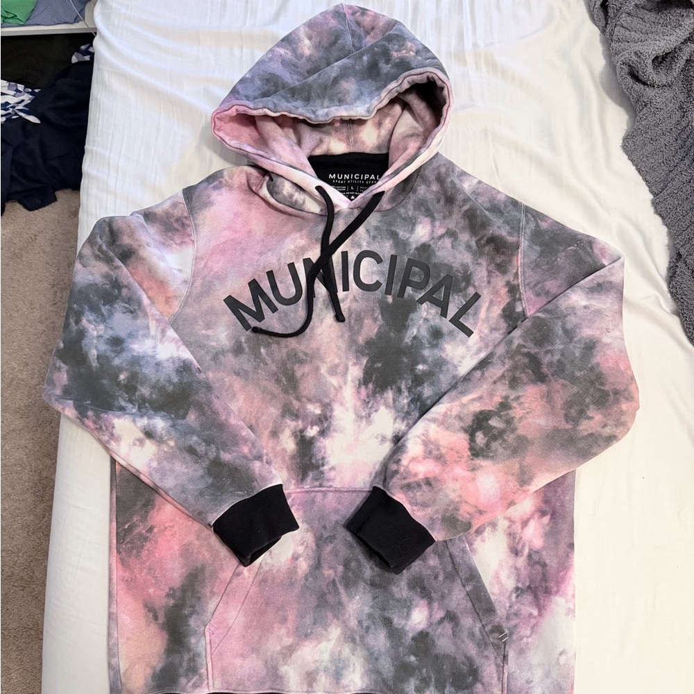 Municipal Origin 300 Hoodie Tie-Dye Pink Black Size Large